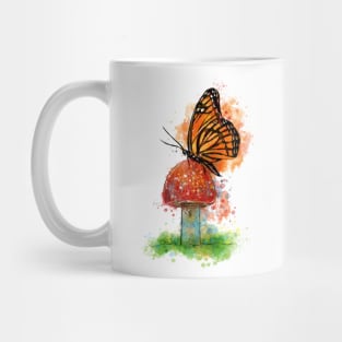 Butterfly and Mushroom Mug